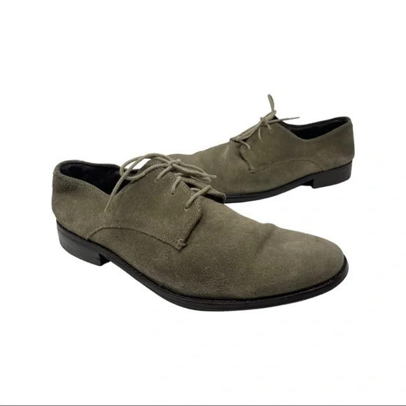 John Varvatos grey suede lace up derby shoes 10.5 John Varvatos Suede Leather Ago Mezzagoma Oxford Men main image 2